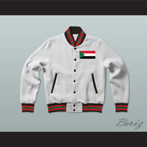 Sudan Varsity Letterman Jacket-Style Sweatshirt