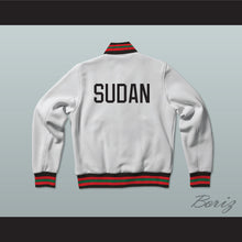 Load image into Gallery viewer, Sudan Varsity Letterman Jacket-Style Sweatshirt