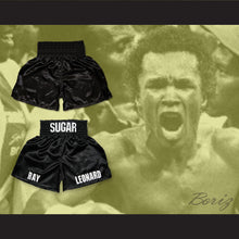 Load image into Gallery viewer, Sugar Ray Leonard Black Boxing Shorts