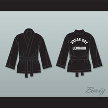 Load image into Gallery viewer, Sugar Ray Leonard Black Satin Half Boxing Robe