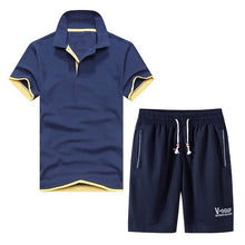 Load image into Gallery viewer, Suit Men's New Products With Two-piece Polo Shorts Sports Running Fitness Comfortable And Breathable