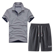 Load image into Gallery viewer, Suit Men's New Products With Two-piece Polo Shorts Sports Running Fitness Comfortable And Breathable