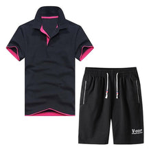 Load image into Gallery viewer, Suit Men's New Products With Two-piece Polo Shorts Sports Running Fitness Comfortable And Breathable