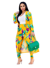 Load image into Gallery viewer, Summer 2 Piece Set Women Cardigan Long Trench Tops And Bodycon Pant Suit Casual Clothes Boho Sexy Two Piece Outfits 2019