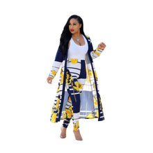 Load image into Gallery viewer, Summer 2 Piece Set Women Cardigan Long Trench Tops And Bodycon Pant Suit Casual Clothes Boho Sexy Two Piece Outfits 2019
