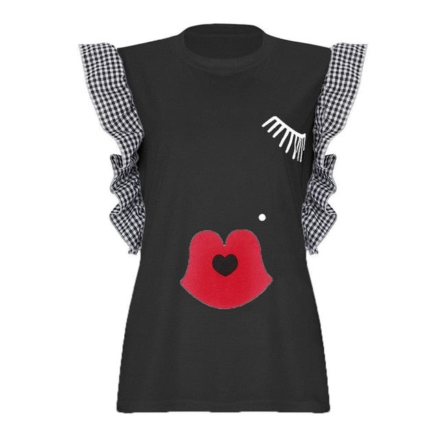 Summer 2020 New Arrival !! Womens Fashion Casual Print Top Clothes Butterfly Sleeveless O-Neck Streetwear Dropship #19719