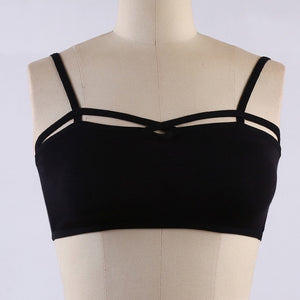 Summer Camis Women Sexy Modal Cotton Breast Cross Vest Tops Female Short Style Backless Tank Girls Brief Fashion Tanks Topen Kni