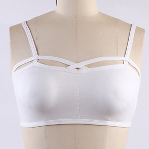 Summer Camis Women Sexy Modal Cotton Breast Cross Vest Tops Female Short Style Backless Tank Girls Brief Fashion Tanks Topen Kni