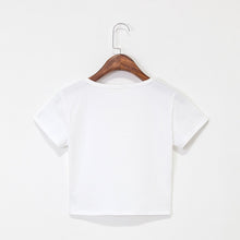 Load image into Gallery viewer, Summer Casual Solid Female Cotton T-Shirt Short Sleeve Round Neck T-Shirt High Waist Slim T-shirts for women Camiseta Mujer