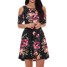 Load image into Gallery viewer, Summer Causual Women Dress Floral Print Sleeveless Summer O Neck Loose Mini Dresses Beach Boho Loose Dress Sundress Vestidos