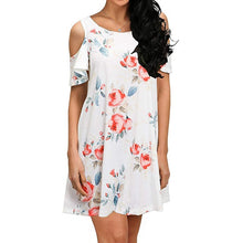 Load image into Gallery viewer, Summer Causual Women Dress Floral Print Sleeveless Summer O Neck Loose Mini Dresses Beach Boho Loose Dress Sundress Vestidos