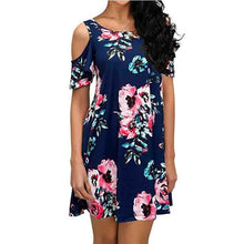 Load image into Gallery viewer, Summer Causual Women Dress Floral Print Sleeveless Summer O Neck Loose Mini Dresses Beach Boho Loose Dress Sundress Vestidos