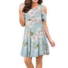 Load image into Gallery viewer, Summer Causual Women Dress Floral Print Sleeveless Summer O Neck Loose Mini Dresses Beach Boho Loose Dress Sundress Vestidos