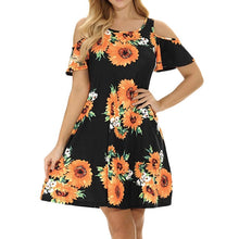 Load image into Gallery viewer, Summer Causual Women Dress Floral Print Sleeveless Summer O Neck Loose Mini Dresses Beach Boho Loose Dress Sundress Vestidos