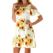Load image into Gallery viewer, Summer Causual Women Dress Floral Print Sleeveless Summer O Neck Loose Mini Dresses Beach Boho Loose Dress Sundress Vestidos