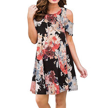 Load image into Gallery viewer, Summer Causual Women Dress Floral Print Sleeveless Summer O Neck Loose Mini Dresses Beach Boho Loose Dress Sundress Vestidos