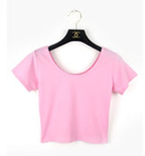 Load image into Gallery viewer, Summer Female T-Shirt Round Neck Short Sleeve Simple Basic Bottoming T-Shirt Cotton High Waist Slim Crop Top Multicolor T-Shirt
