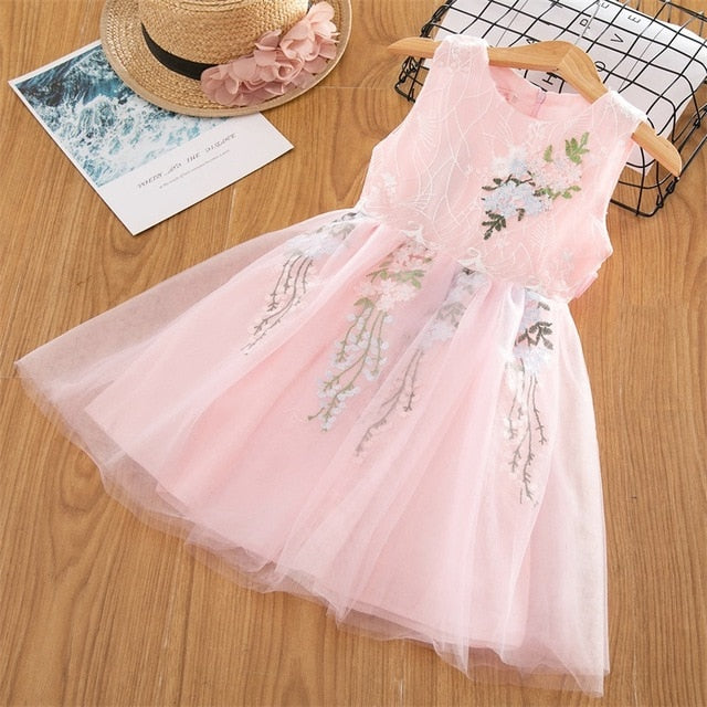 Summer Lace Children Clothing Princess Kids Dresses For Girls Causal Wear Unicorn Dress 3 8 Years Girls Dress Vestido Robe Fille