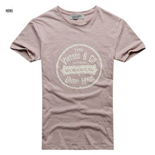 Load image into Gallery viewer, Summer Men New Street Trend Printing Short Sleeve Letters Retro T-shirt Men's Round Neck Fashion Cotton Casual Slim T-shirt T380
