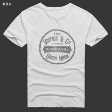 Load image into Gallery viewer, Summer Men New Street Trend Printing Short Sleeve Letters Retro T-shirt Men's Round Neck Fashion Cotton Casual Slim T-shirt T380