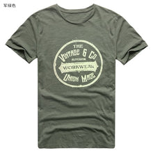 Load image into Gallery viewer, Summer Men New Street Trend Printing Short Sleeve Letters Retro T-shirt Men's Round Neck Fashion Cotton Casual Slim T-shirt T380