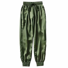 Load image into Gallery viewer, Summer Satin Cargo Pants Women Europe Loose Casual Sport Women Joggers Streetwear Cargo Pants Women