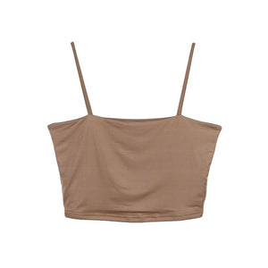 Summer Sexy Female Crop Tops Women Sleeveless Straps Tank Top Solid Fitness Lady Camis Casual White Black Top 7 Color S-L
