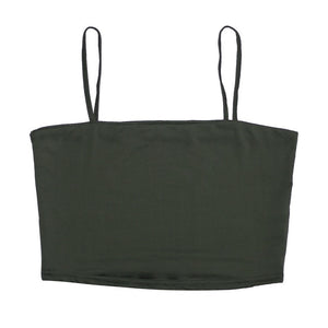 Summer Sexy Female Crop Tops Women Sleeveless Straps Tank Top Solid Fitness Lady Camis Casual White Black Top 7 Color S-L