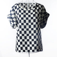 Load image into Gallery viewer, Summer Stars Blouse Women Sunflower Bird Chiffon Print Blouse Stripe Plaid Shirt Cross Love Blouse Short Sleeve Lipstick Shirts