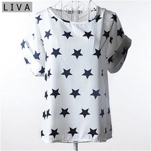 Load image into Gallery viewer, Summer Vintage Wheels Blusas Femininas Womens O-Neck Front Up Short Sleeve Blouse Sexy Multicolor Chiffon Shirt Tops Big Size