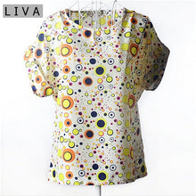 Load image into Gallery viewer, Summer Vintage Wheels Blusas Femininas Womens O-Neck Front Up Short Sleeve Blouse Sexy Multicolor Chiffon Shirt Tops Big Size
