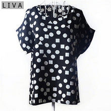 Load image into Gallery viewer, Summer Vintage Wheels Blusas Femininas Womens O-Neck Front Up Short Sleeve Blouse Sexy Multicolor Chiffon Shirt Tops Big Size