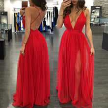 Load image into Gallery viewer, Summer Women Casual Sexy Sleeveless Chiffon Evening Party Dress Female Beach Backless Long Maxi Dress Red Vestido De Festa