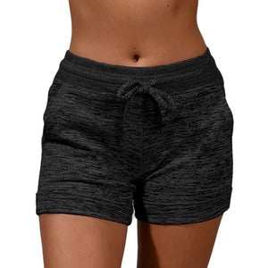 Summer Women  Fast Drying Drawstring Shorts Workout Fitness Running Sport Female Shorts Cotton High Waist Gym Cycling Shorts
