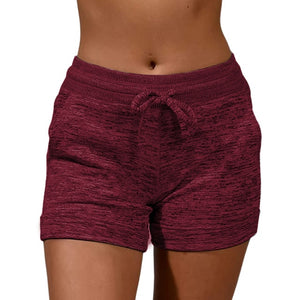 Summer Women  Fast Drying Drawstring Shorts Workout Fitness Running Sport Female Shorts Cotton High Waist Gym Cycling Shorts