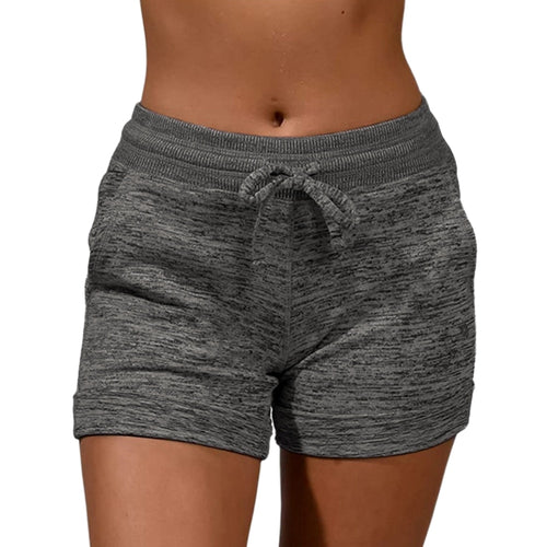 Summer Women  Fast Drying Drawstring Shorts Workout Fitness Running Sport Female Shorts Cotton High Waist Gym Cycling Shorts