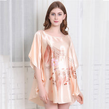 Load image into Gallery viewer, Summer Women Nightgown Print Sleepwear Night Bath Dress Gown Satin Sleep Shirt Sexy Nightshirt Home Clothes Intimate Lingerie