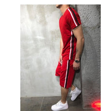 Load image into Gallery viewer, Summer men&#39;s jogging suit with short sleeves, T-shirt and shorts