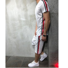 Load image into Gallery viewer, Summer men&#39;s jogging suit with short sleeves, T-shirt and shorts