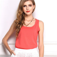 Load image into Gallery viewer, Summer style Multiple Women Tank Tops Brand Good Quality Women Chiffon Sleeveless Tshirt Female Shirt blouse Blusas Femininas