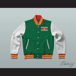Suriname Varsity Letterman Jacket-Style Sweatshirt