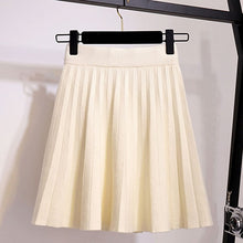 Load image into Gallery viewer, Surmiitro Knitted Pleated Mini Skirts Women 2019 Autumn Winter Casual Ladies Elastic High Waist Korean A Line Skirt Female