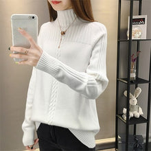 Load image into Gallery viewer, Surmiitro Knitted Turtleneck Women Autumn Winter 2019 Ladies Korean Sweater Female Long Sleeve Jumper Blue White Red Pullover