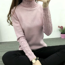 Load image into Gallery viewer, Surmiitro Knitted Winter Sweater Women Turtleneck 2019 Fashion Korean Long Sleeve Cashmere Jumper Tricot Pullover Female
