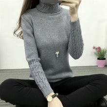 Load image into Gallery viewer, Surmiitro Knitted Winter Sweater Women Turtleneck 2019 Fashion Korean Long Sleeve Cashmere Jumper Tricot Pullover Female