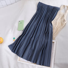 Load image into Gallery viewer, Surmiitro Midi Pleated Skirt Women For Spring Autumn 2020 Casual Ladies Korean High Waist A Line Long Skirt Female