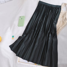 Load image into Gallery viewer, Surmiitro Midi Pleated Skirt Women For Spring Autumn 2020 Casual Ladies Korean High Waist A Line Long Skirt Female