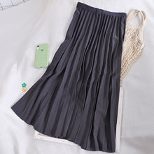 Load image into Gallery viewer, Surmiitro Midi Pleated Skirt Women For Spring Autumn 2020 Casual Ladies Korean High Waist A Line Long Skirt Female
