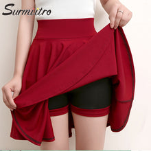 Load image into Gallery viewer, Surmiitro Plus Size 4XL Shorts Skirts Womens 2020 Summer A line Sun School High Waist Pleated Skirt Female Korean Elegant Skirt