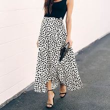 Load image into Gallery viewer, Surmiitro Polka Dot Print Long Maxi Summer Skirt Women Fashion 2020 Ladies White Black Split High Waist A-line Sun Skirt Female